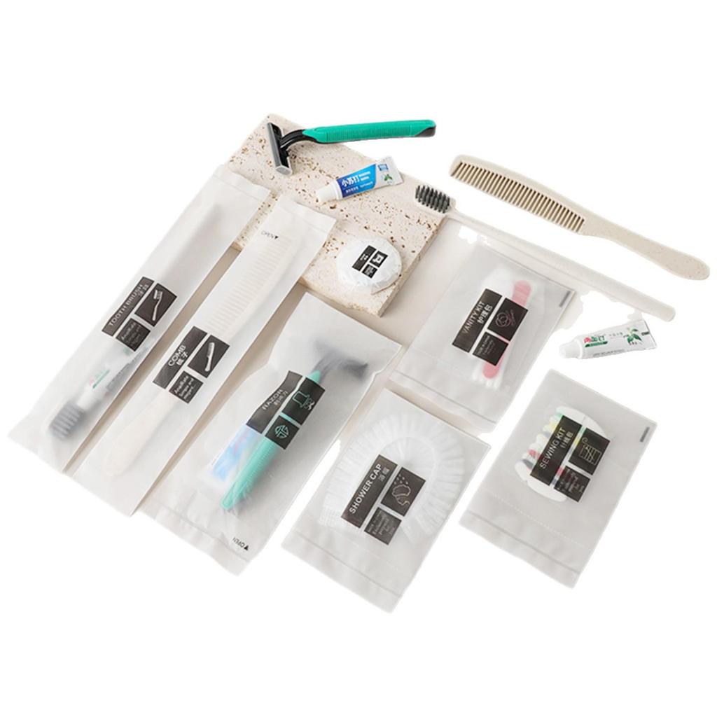Hotel Disposable Toiletries Set: Soft Bristle Toothbrush, Toothpaste & Cotton Swabs for B&Bs