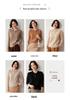 Autumn/Winter 2024 Women's Lamb Cashmere Polo Neck Loose Knit Sweater