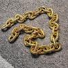GB G80 Gold Plated Manganese Steel Lifting & Towing Chain Sling, Galvanized