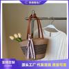 Spring New Temperament Shoulder Straw Bag Casual Versatile Striped Small Women's Bag Tote Bag