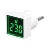 1Pc Led Digital Ac Voltmeter Indicator Square Eu Plug Digital Voltmeter 50–500V Voltage Measurement Range