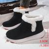 Stivali da Neve Corti Caldi in Peluche Moda Invernale Donna Taglie Forti Stivali da Neve con Plateau Donna Moda Camoscio Sintetico Antiscivolo Scarpe in Cotone Mujer