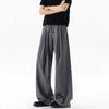 Striped Ice Silk Pants Men's Summer Thin Old Money Style Men's Pants Casual Drape Large Size Yamamoto Wide-leg Pants