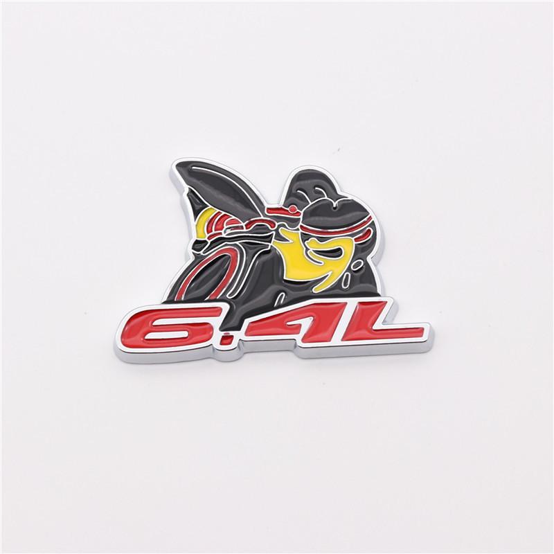 6.4L Scat Pack Bee Emblem Metal Side and Tail Car Sticker