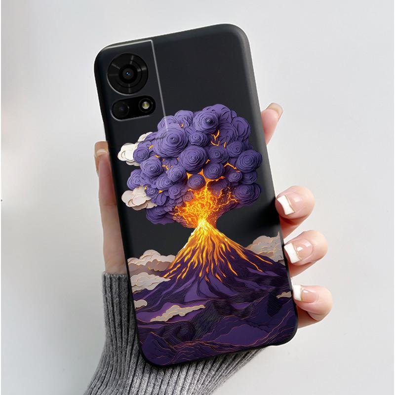 Cute Case For TCL K23 / TCL K24 Funda TCL 50 LE T510SPP Capa Printing Shell Protective Cover Soft Silicone Cartoon Black Casing