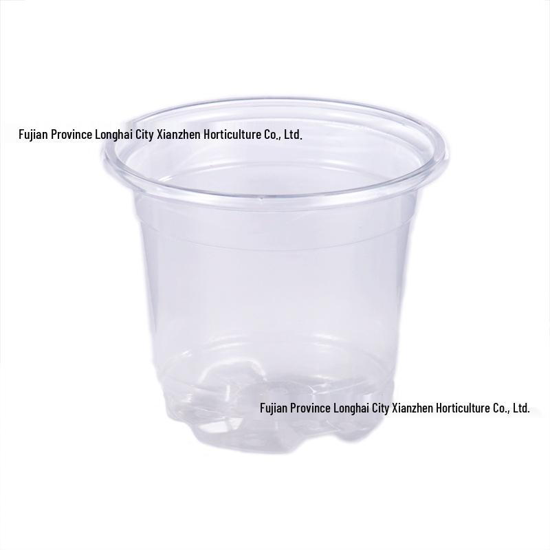 Two-Color Transparent Flower Pot with Lid - Durable, Breathable, Moisture-Retaining Seedling Cup for Heat Preservation