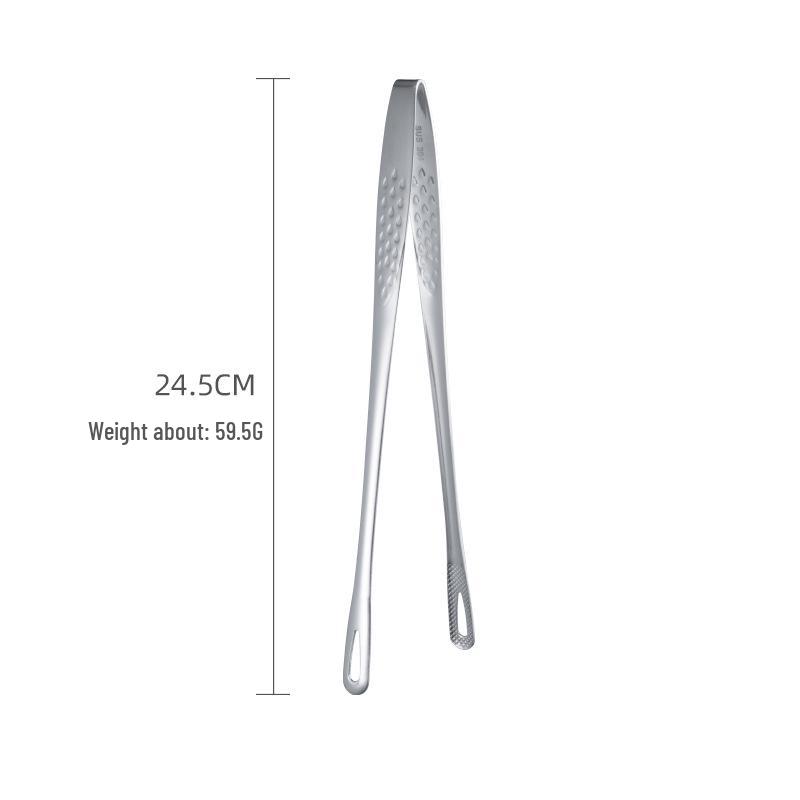 304 Stainless Steel Korean BBQ and Steak Tongs - Versatile Food and Bread Serving Tool