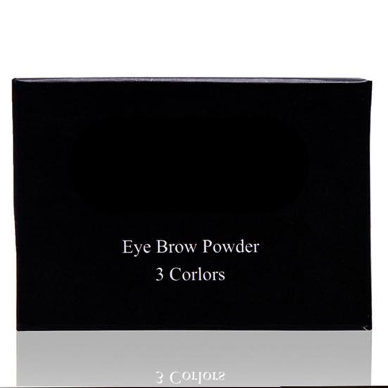 3 Colors Eyebrow Powder with Brush Mirror Long Lasting Sweat-proof Cosmetic