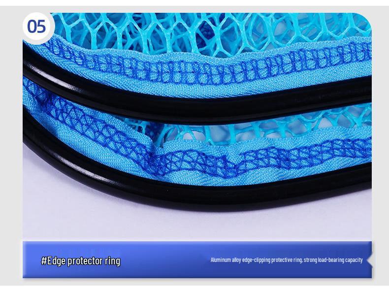 Sky Blue Square Portable Fish Basket with Chair and Net