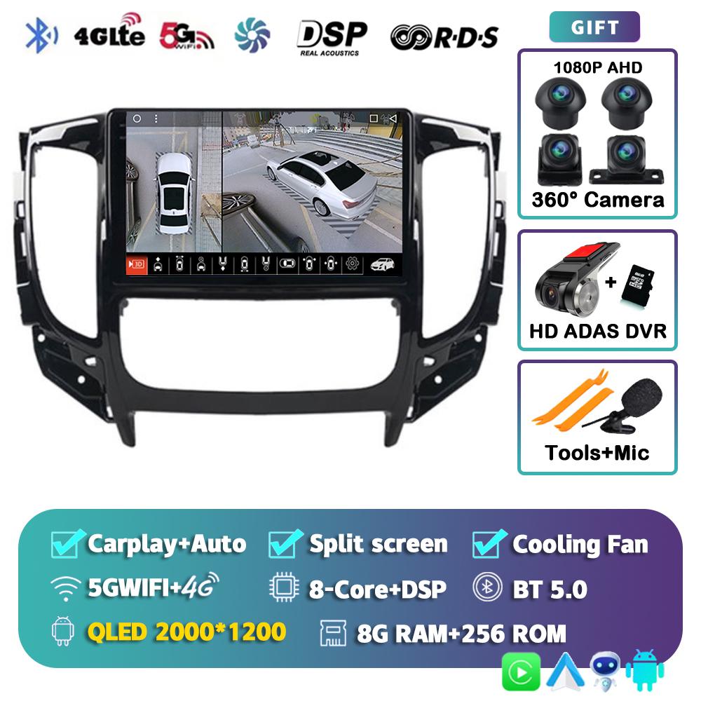 Android 14 Carplay Car Radio For Mitsubishi Pajero Sport 3 L200 5 Triton 3 2015 2016 2017 2018 2019 Multimedia Video Player GPS