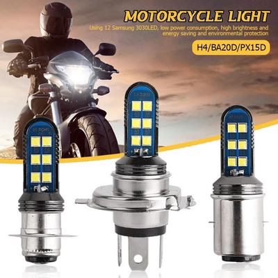 H4 LED Motorcycle Headlight BA20D P15D LED Bulbs Hi/Lo Beam Day Running Lamp LED Spotlight Dual Color Motor Accessories