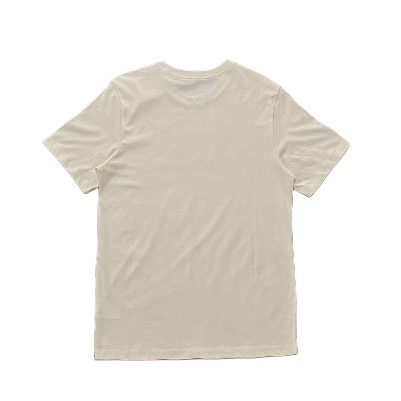 Nike Letter Print Breathable Round Neck Short Sleeve T-Shirt Men Tops Beige HF0488-113