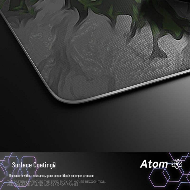Atom Adam Tempered Photovoltaic Glass Mouse Pad – Smooth, Upgraded FPS Gaming Desk Mat for Office and Home