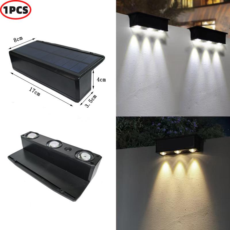 Solar Decorative Outdoor Wall Lamp for Gardens and Courtyards