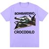 Bombardiro Crocodilo Funny Italian Brainrot Meme T Shirt Humor Fashion Hip Hop Men Women T Shirts Oversized Cotton Casual Tees