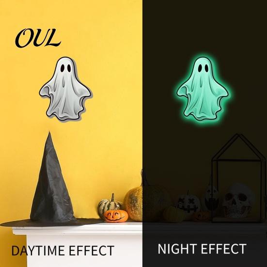 Durable Sunproof Window Stickers Luminous Ghost Wall for Halloween Decoration, Glow in The Dark PVC Decals Windows And Glass Doors, Removable