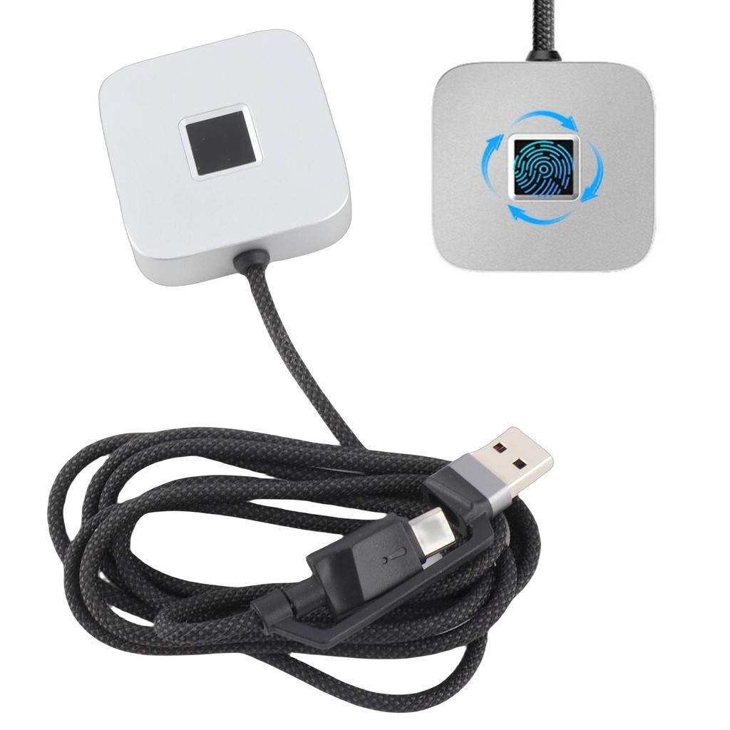 USB Fingerprint Reader for PC 360 Degree Touch Fast Recognition Biometric Fingerprint Scanner Dongle Support for   10 11 Hello