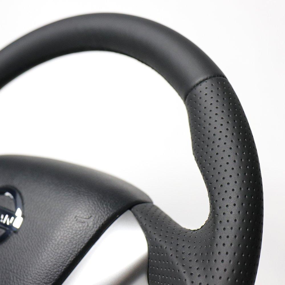 REAL All Leather Steering Wheel for Toyota Elgrand (E52) NSC-LPB-BK