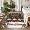 Christmas Custom Name Printed Square Area Rug Soft Non Slip Floor Carpet For Bedroom Holiday Gift