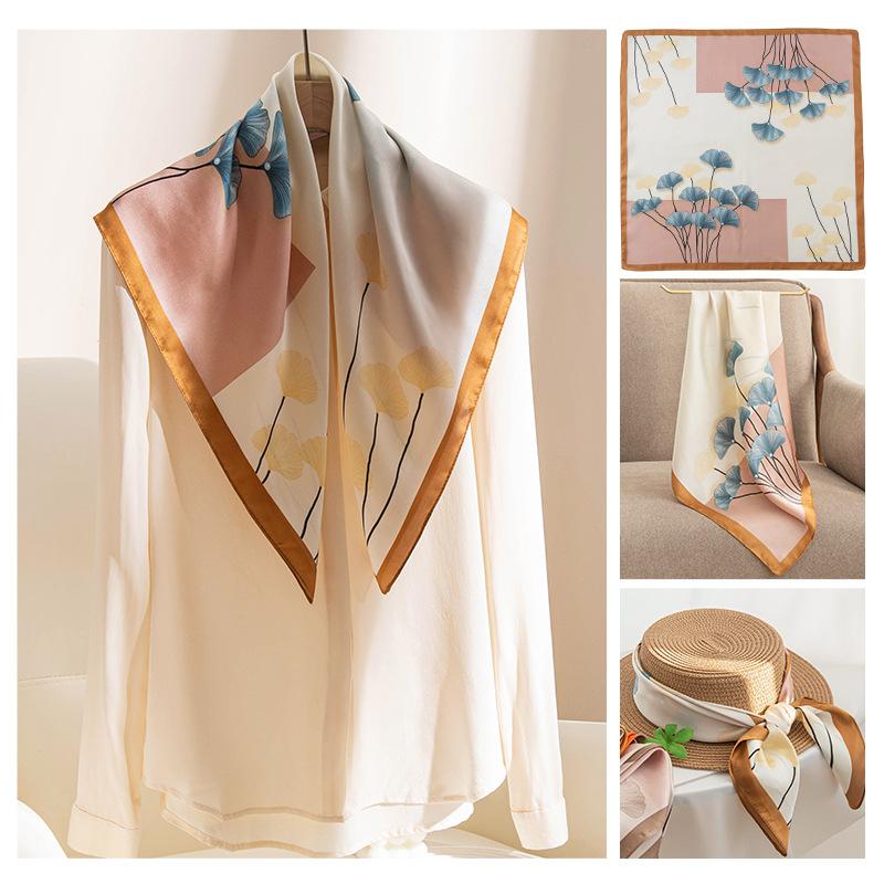 2026 New Spring and Summer Temperament Scarf Decorative Chinese Scarf Sunscreen Shawl Neck Protection Scarf Neck Tie Bag Silk Scarf