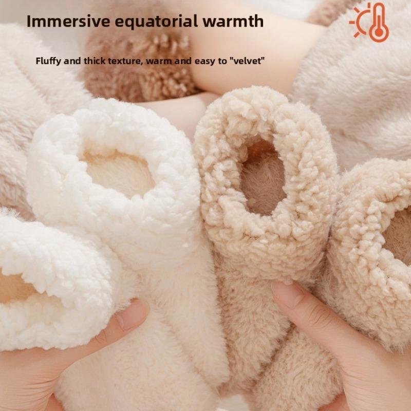 Womens Winter Slipper Socks Non Slip Grip Thermal Fuzzy Floor Socks Cozy Indoor Sleep Socks Thick Plush Fleece Lined Ankle Socks