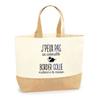 Jute Border Collie Bag I Can't Beach Tote Bag Men Women Animals
