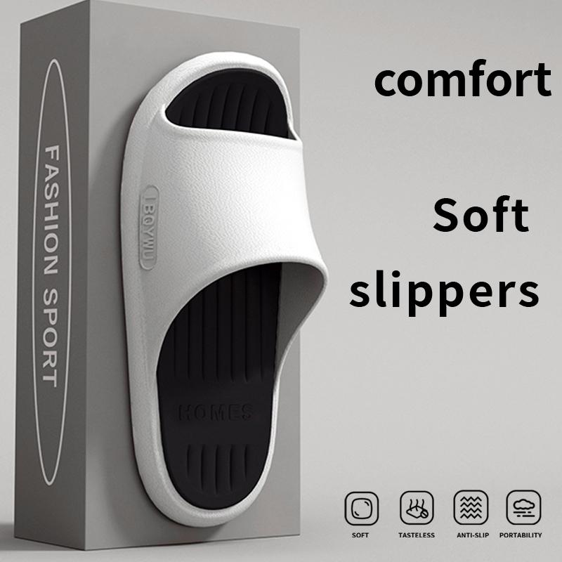 Summer Fashion Women Men Indoor PVC Comfortable&Durable Bottom Home Slippers Household Slippers Anti-slip Outdoor Beach Slides