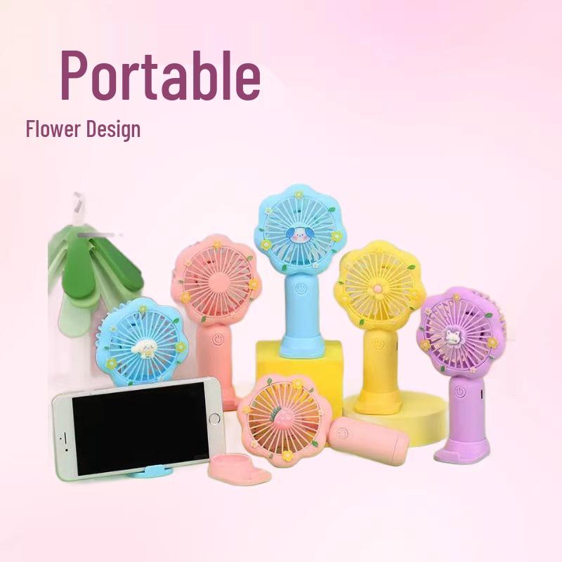 Cartoon USB Rechargeable Mini Electric Handheld Fan Q370A Box