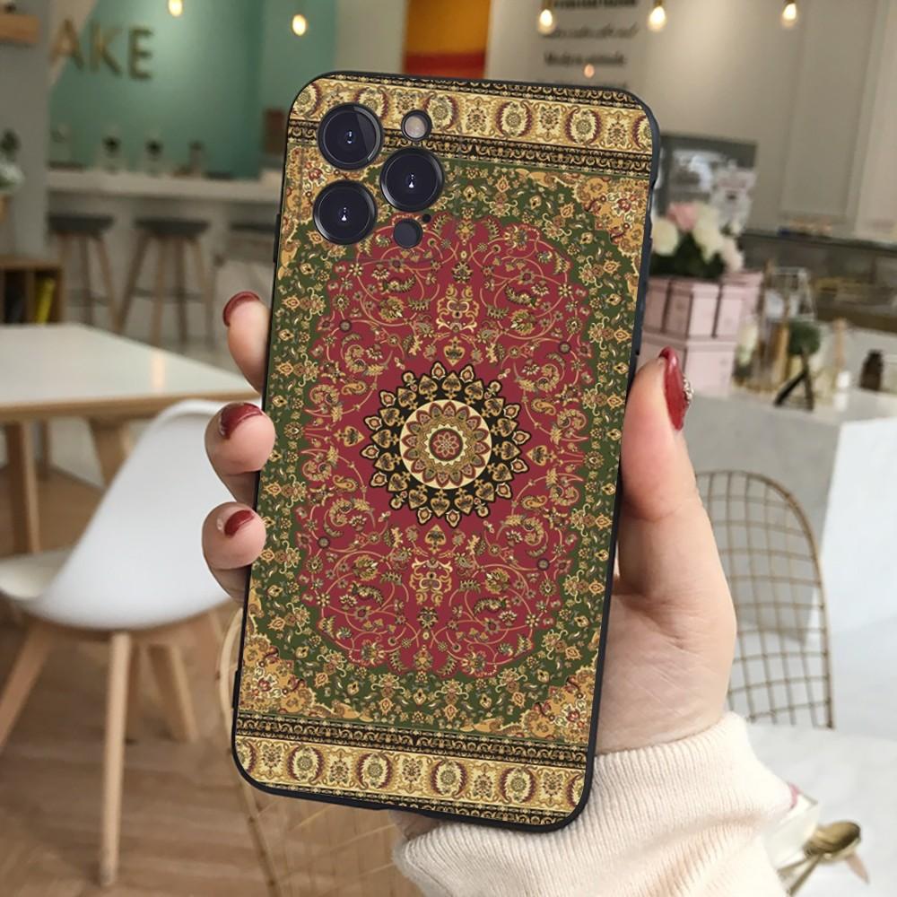 Persian Carpet Floral Pattern Phone Case For iPhone 15 14 11 12 13 Mini Pro XS Max Cover 6 7 8 Plus X XR SE 2020 Funda Shell