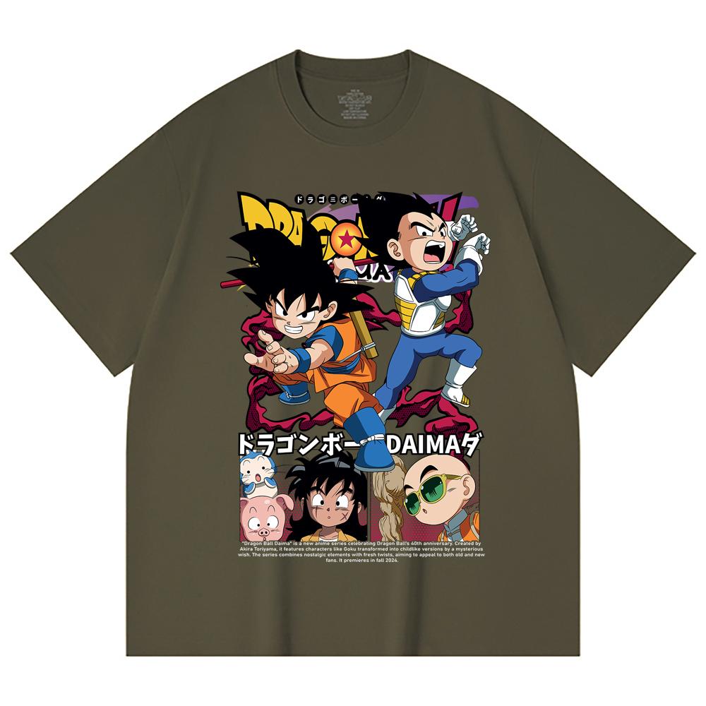 230 Gsm 100% Cotton Dragon Ball V1 Daima Print Unisex Heavy Cotton T Shirt