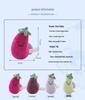 Funny Eggplant Stress Relief Plush Toy - Cute Vegetable Backpack Pendant & Birthday Gift for Women