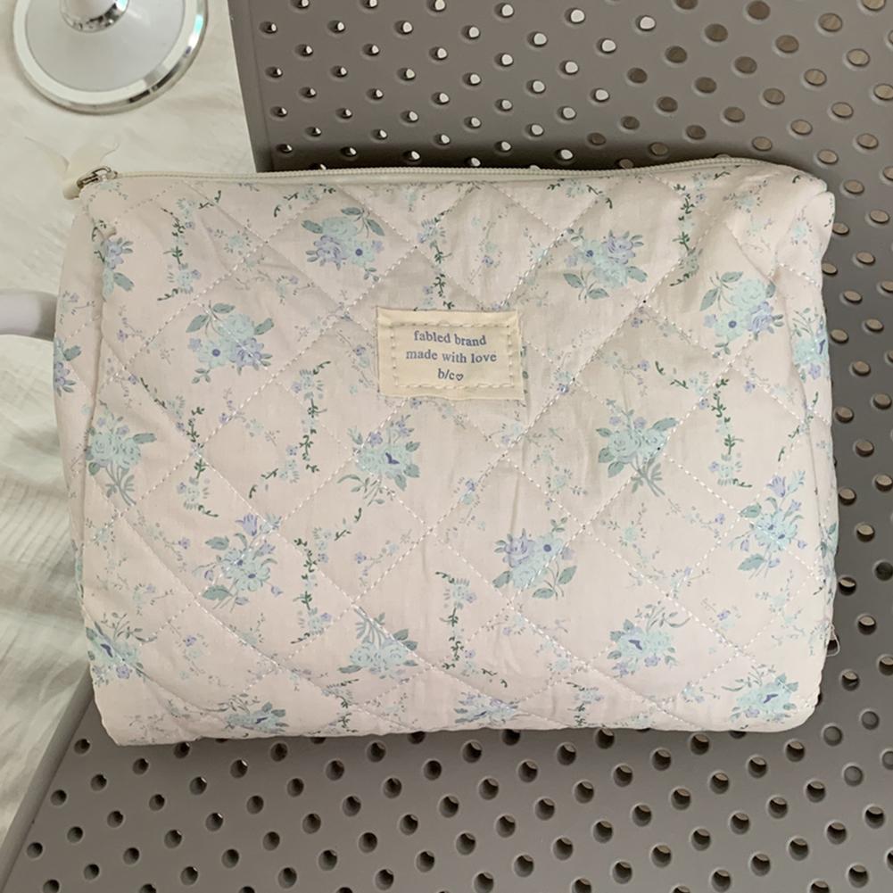 

Женский дорожный косметический кейс для макияжа, большой вместимости, стеганый клетчатый, косметичка, туалетная молния, органайзер, легкий для девушки