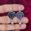 Boucles d'oreilles en améthyste, bijoux en pierres précieuses, boucles d'oreilles en argent sterling massif 925, cadeau pour femmes, boucles d'oreilles faites à la main