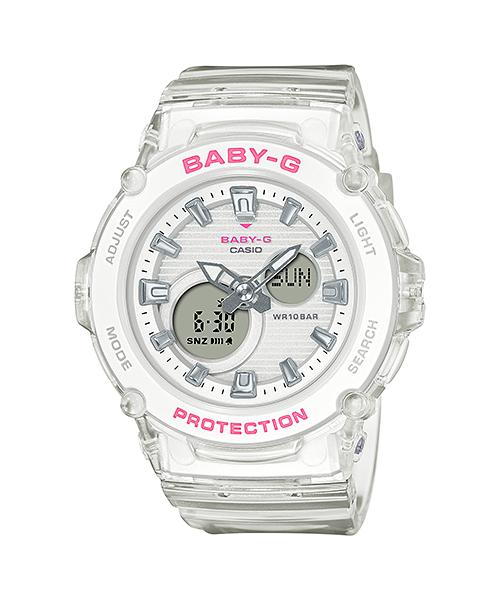 

Casio Men s Resin 100M Water Resistant Analog Shock Resistant Quartz Watch BGA-270S-7A белый