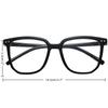 Universal  Glasses Square-Framed Glasses Able Campus Style Clear Black Frame