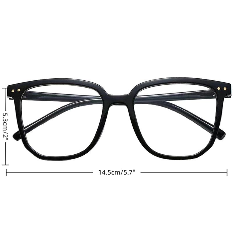 Universal  Glasses Square-Framed Glasses Able Campus Style Clear Black Frame
