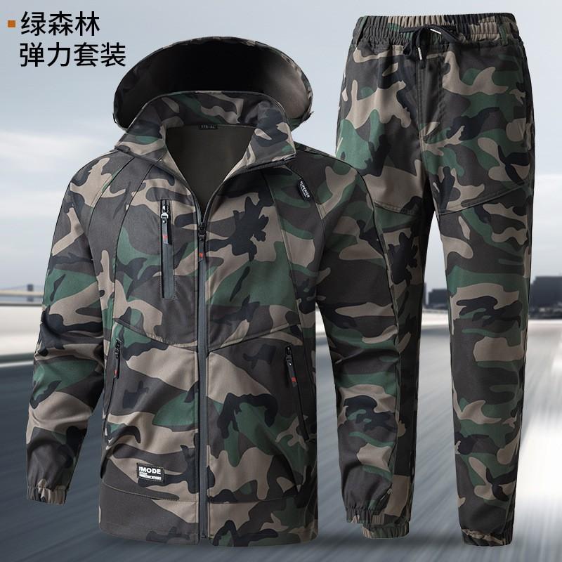 

Work Clothes Suit Men s Camouflage Climbing Working Women s Assault Wear-resistant Labor Protection Waterproof Casual Outdoor 180 Suggestion 140-160 kg