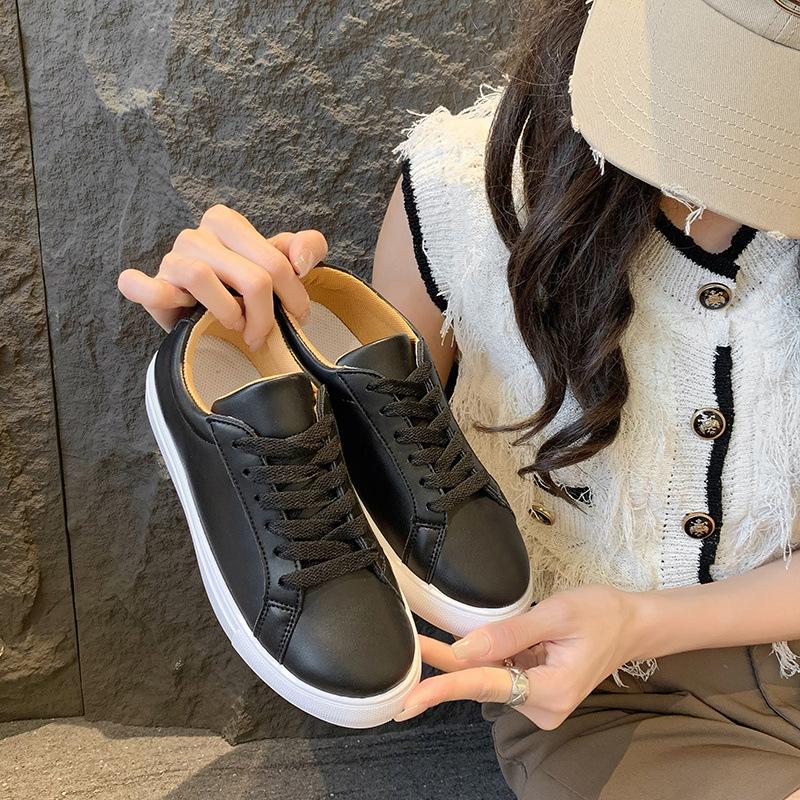 

Летние студенческие маленькие белые туфли женские повседневные на плоской подошве большого размера спортивная обувь 35