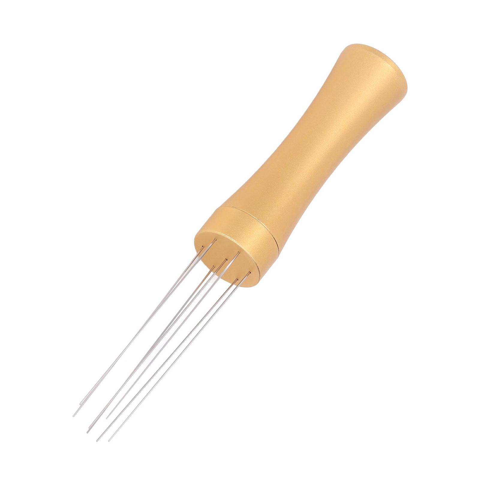 Coffee Needle Type Distributor Stainless Steel Aluminum Alloy Coffee Powder Stirring Tool for Portafilter Gold золотой