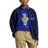 Polo Ralph Lauren Cotton Jacket FW24 Color Block Quilted Half High Neck Zipper Long Sleeve Kids Jackets Deep-Blue CWPOKNIY8021236-410