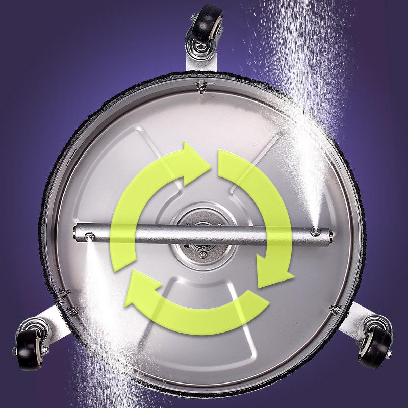 15" Stainless Steel High-Pressure Floor Scrubber with Quick-Connect for Home & Outdoor Use