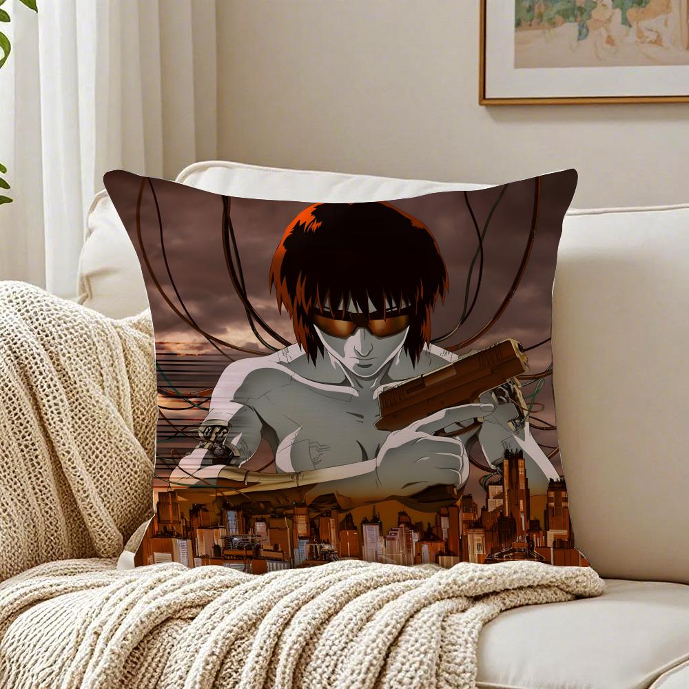 anime scifi GGhost IIn The SShell Cushion Cover Pillowcase Antidustmite living Room Sofa Decor Cushion Room