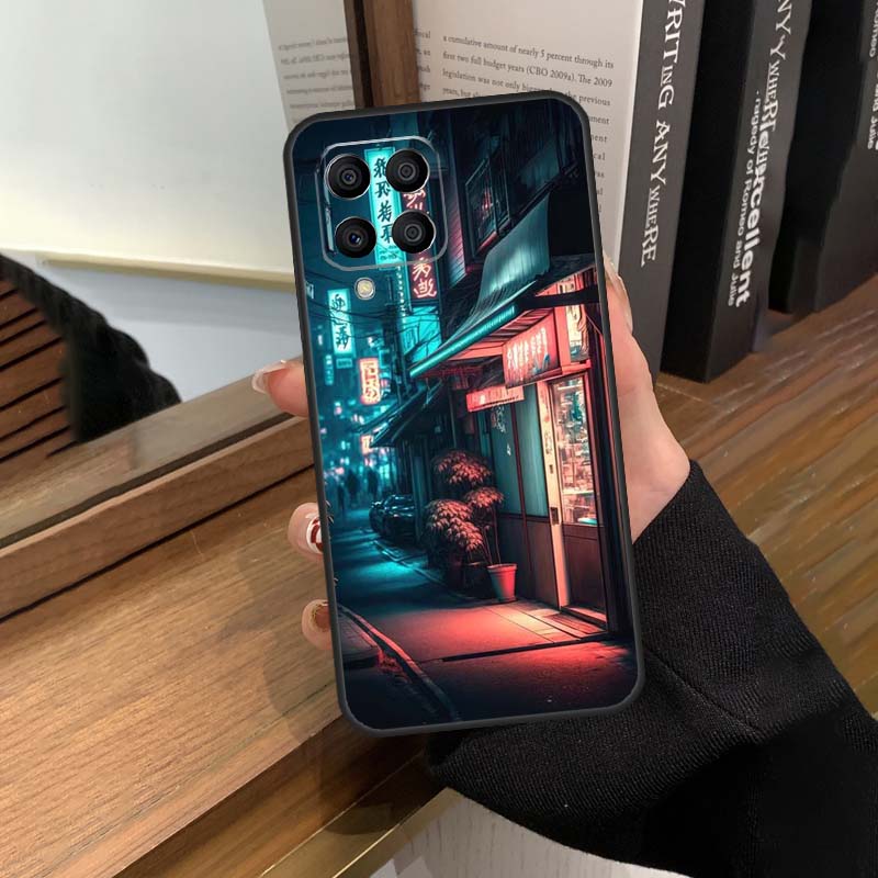 Japanese Night City Aesthetic Case For Samsung Galaxy M56 M16 M36 M33 M53 M13 M12 M32 M52 M20 M15 M55 M31 M14 M35 M34 M54