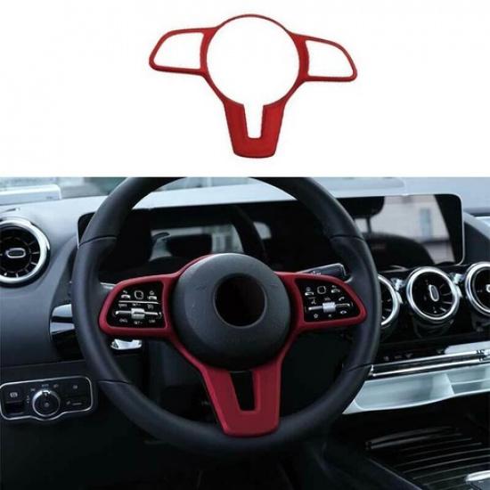 Trim Inner Steering Wheel Border Strip Fit For Benz E-Class W213 Matte Red 19-21