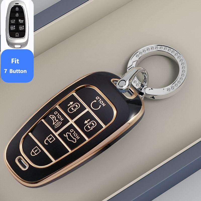 Fashion Tpu 7 Buttons For Hyundai Sonata Nexo Dn8 Santa Fe Tm Tucson Nx4 Staria Ioniq Remote Key Fob Case Cover Fob Accessories