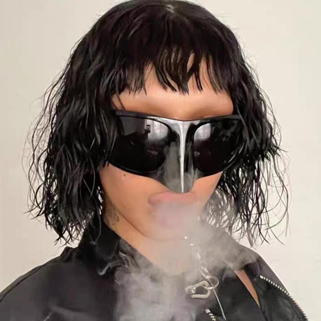Y2k Futuristic Sunglasses Adult Unisex Carnivals Nightclub Taking Photo Glasses Subculture Sunglasses Sunproof Supplies