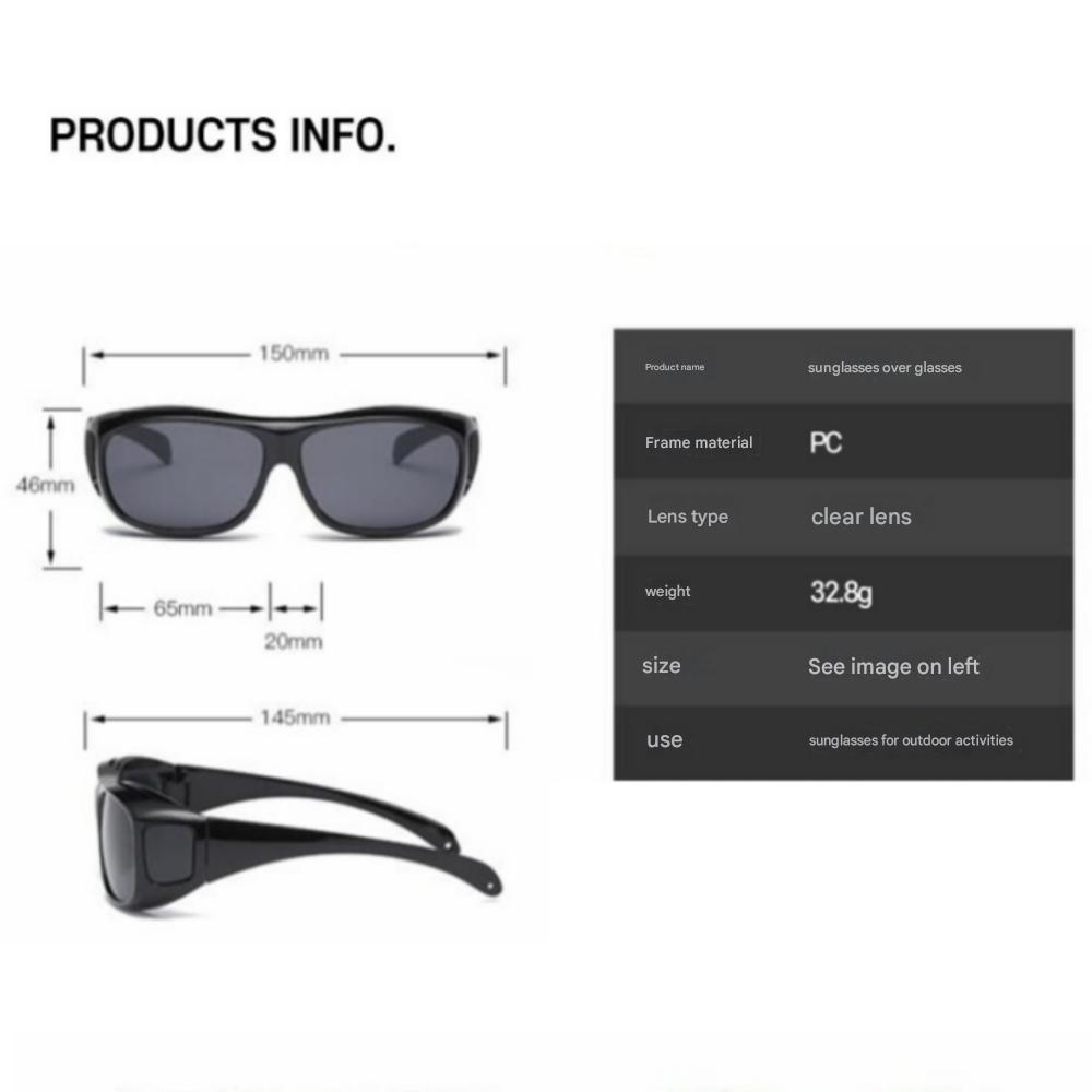 TheMarr Driving Sunglasses Over Glasses Big Size