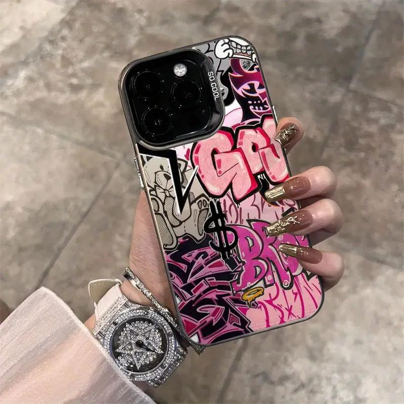 Graffiti Cool Art Pink Phone Cases for Xiaomi 14T 14 15 12T 13T Pro 12 13 11 Lite Case Fro Xiaomi 14 13T 12T 14T Pro Matte Cover