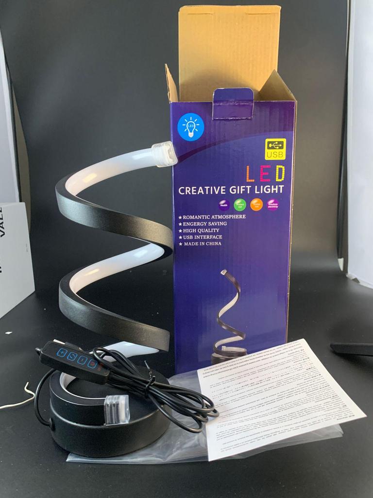 2025 Cross-border E-commerce: Modern Spiral, Adjustable LED, USB-Powered Desk Lamps