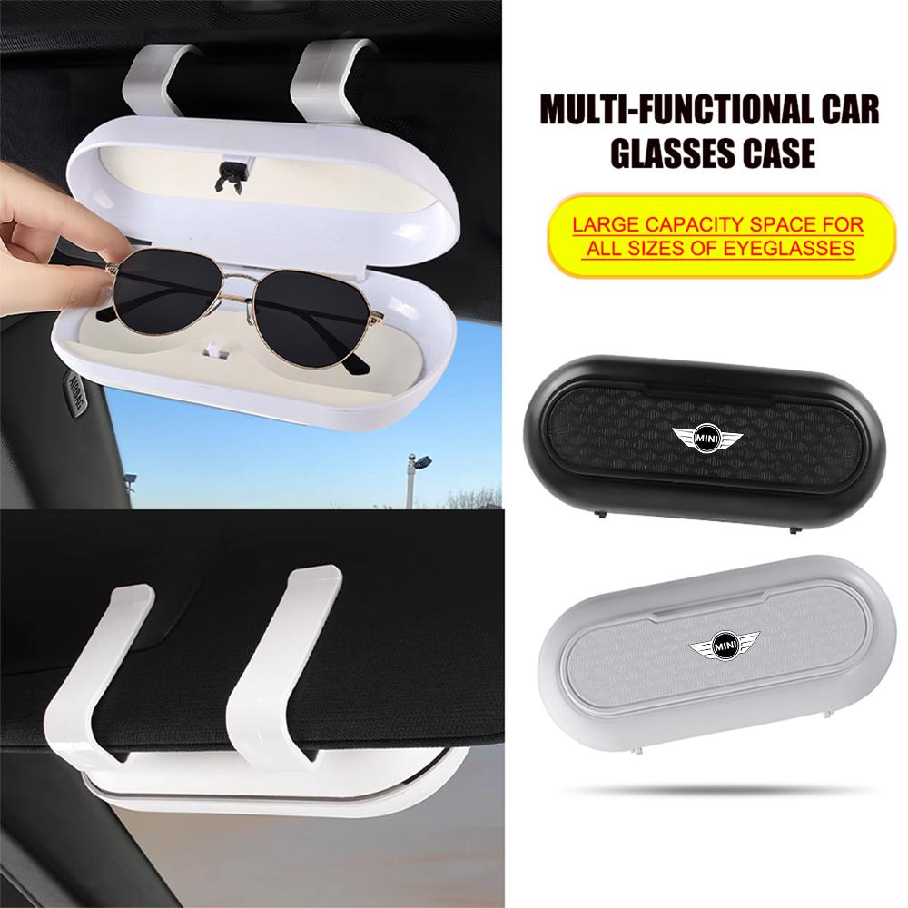 HQZQB1 Auto-Sonnenblende Brillen-Kartenhalter Sonnenbrillen-Aufbewahrungsbox Hülle Für MINI Cooper S JCW WORKS R55 R56 F55 F56 R57 R58 R59 R50 R60